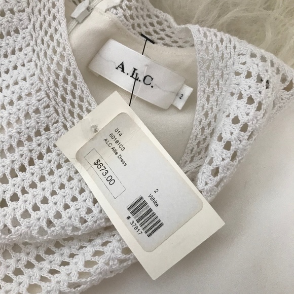 A.L.C. Allie crochet-paneled crepe mini dress - Picture 5 of 7